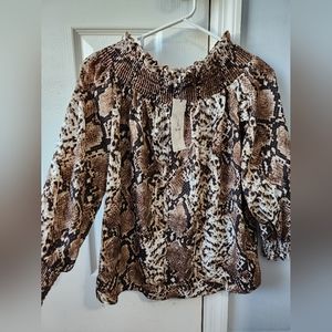 Snakeskin blouse- NWT size small